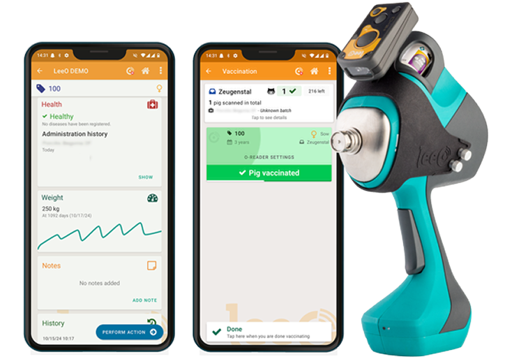 Deux smartphones utilisant l'application IDAL